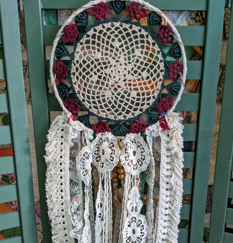Nwt Handcrafted Shabby Chic Boho Dream Catcher - Picture 9 of 9